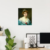  mooie Lady Green Dress Poster (Thuiskantoor)