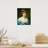  mooie Lady Green Dress Poster (Keuken)