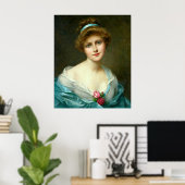  mooie Lady Green Dress Poster (Thuiskantoor)