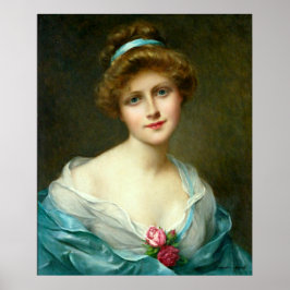  mooie Lady Green Dress Poster