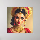 Mooie Lady of India Canvas Print Afbeelding (Voorkant)