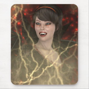 Mooie Lady Vamp Perfecte Halloween Heks Stijl Muismat