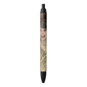 Mooie Lady Vamp Perfecte Halloween Heks Stijl Zwarte Inkt Pen