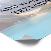 Mooie Lake Moraine & bergen Aangepaste tekst  Poster (Hoek)