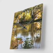 Mooie Lake scène Vierkante Klok (Hoek)