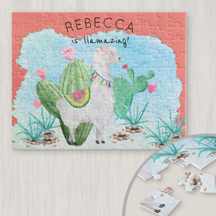 Mooie Lama Afbeelding - Llamazing Kids Gepersonali Legpuzzel