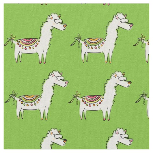 Mooie Lama Cartoons Stof (Close Up)