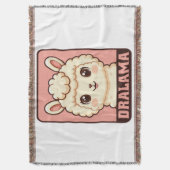 Mooie lama illustratie ontwerp deken (Voorkant Verticaal)