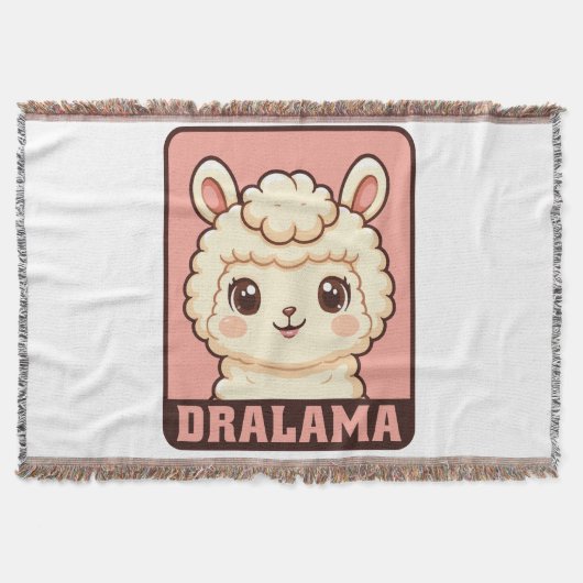 Mooie lama illustratie ontwerp deken (Voorkant)