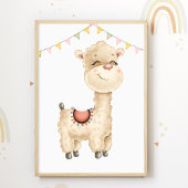 Mooie Lama-kinderkamerposter Dierenkamerprint voor Poster