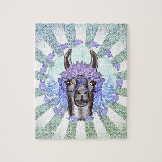Mooie lama legpuzzel (Verticaal)