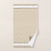 Mooie lama op Beige Bad Handdoek (Handdoek)