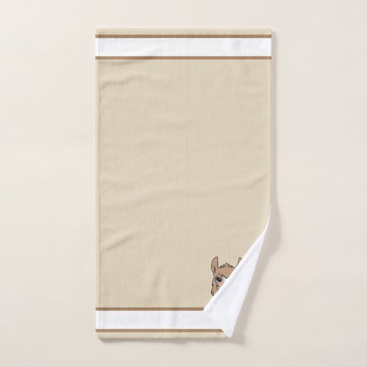 Mooie lama op Beige Bad Handdoek (Handdoek)
