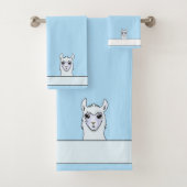 Mooie lama op Turquoise Bad Handdoek (Insitu)
