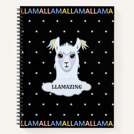 Mooie Lama & Sterren Notitieboek (Voorkant)