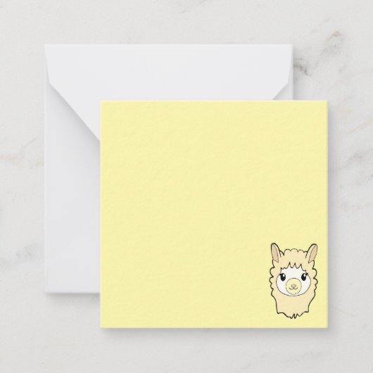 Mooie Lama Tekening Notitiekaartje (Voorkant)