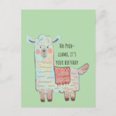 Mooie lama, tekening van alpaca dier briefkaart (Voorkant)