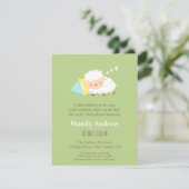 Mooie Lammemet Babyshower Uitnodigingen (Staand voorkant)