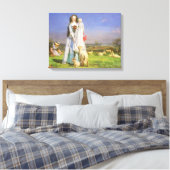 Mooie lammetjes door Ford Madox Brown Canvas Afdruk (Insitu (Slaapkamer))