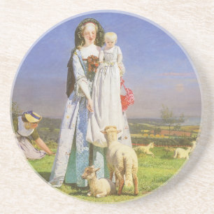 Mooie lammetjes door Ford Madox Brown Zandsteen Onderzetter