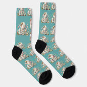 Mooie lammetjes met bloem- en patchworkaccenten sokken (Rechts)