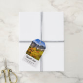 Mooie land bergen foto dank je cadeaulabel (Met Touw)