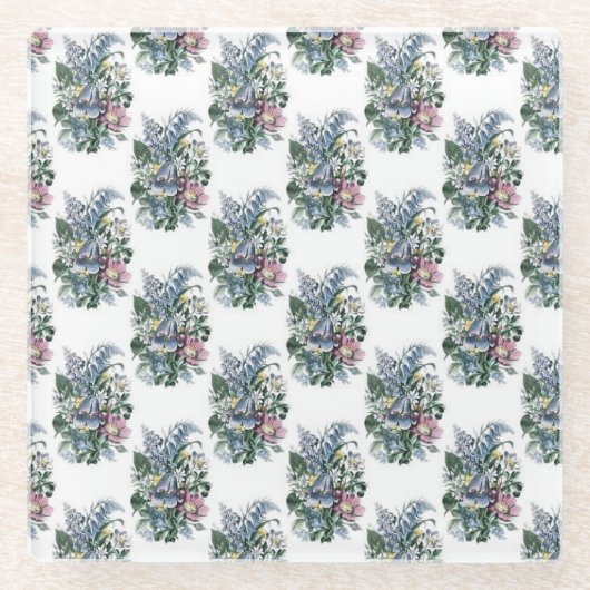 Mooie  land boeket patroon Onderzetters (Voorkant)