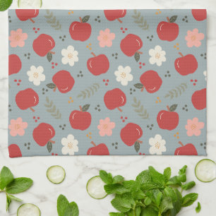 Mooie landelijke appelprint theedoek
