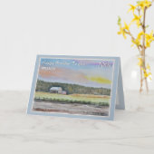 Mooie landelijke Barn, persoonlijke Kaart (Gele Bloem)