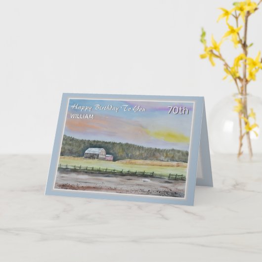 Mooie landelijke Barn, persoonlijke Kaart (Gele Bloem)