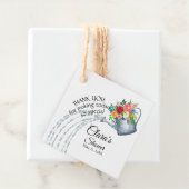 Mooie Landelijke Gietkan Bloemige Dank Je Shower Bedankjes Labels (In situ)