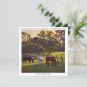 Mooie landpaarden in puin kaart (Staand voorkant)