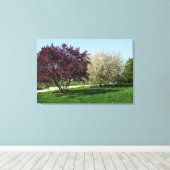 Mooie Landschap en Bomen Canvas Afdruk (Insitu (Houten vloer))