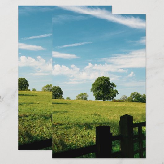 Mooie landschappelijke omgeving briefpapier (Voorkant / Achterkant)