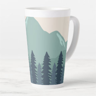 Mooie landschappen latte mok