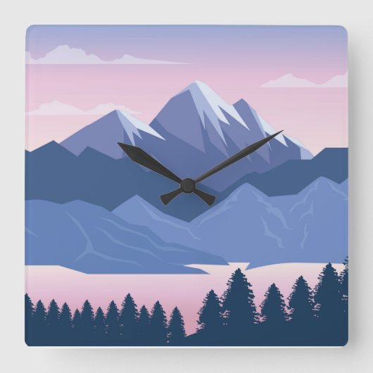 Mooie landschappen vierkante klok (Voorkant)