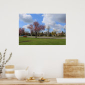 Mooie landschapsfoto's van lenteparken poster (Keuken)