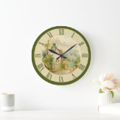 Mooie  landschapsscène groen grote klok (Huis)