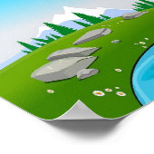 Mooie landschapstekening poster (Hoek)