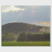 Mooie landschapsuitzicht van berg en bos cadeaupapier (Vlak)