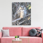 Mooie, langbeboeide boomgaard bij de zon canvas afdruk (Insitu (Woonkamer))