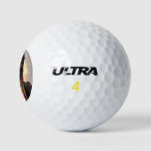 Mooie lange vlechten undercut zwart anime meisje golfballen (Logo)