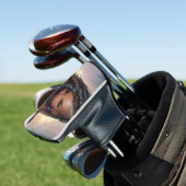 Mooie lange vlechten undercut zwart anime meisje golfheadcover (Insitu)