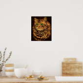 mooie langharige kat poster (Keuken)