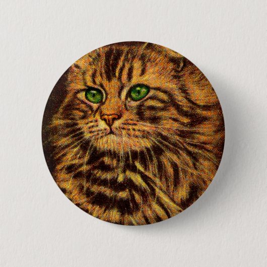 mooie langharige kat ronde button 5,7 cm (Voorkant)