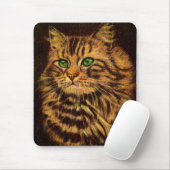 mooie langharige tabby kat muismat (Met muis)
