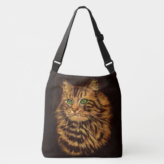 mooie langharige tabletby kattendruk crossbody tas (Voorkant)