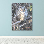 Mooie Langooruil bij zonsondergang Canvas Afdruk (Insitu (Houten vloer))