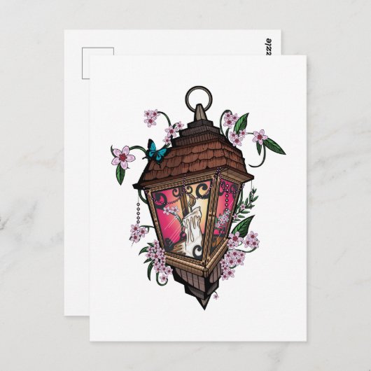 Mooie lantaarn briefkaart (Voorkant / Achterkant)