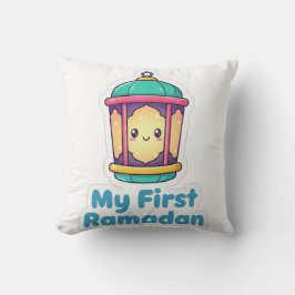 Mooie lantaarn Mijn Eerste Ramadan Baby Cadeau Wor Kussen